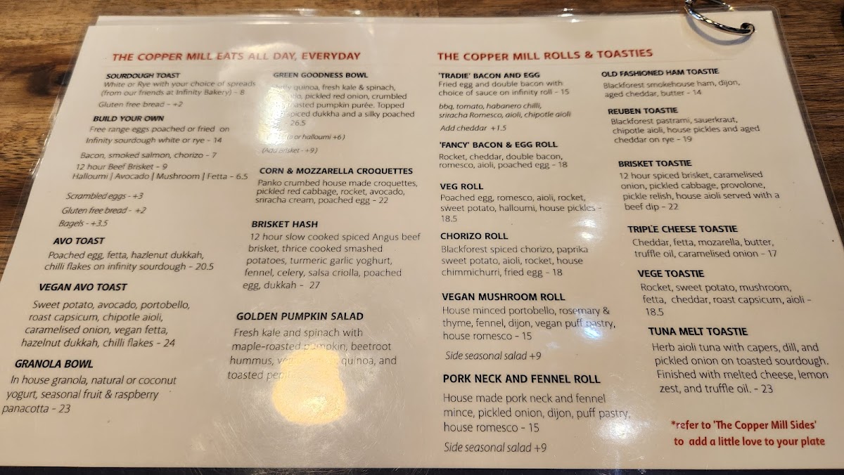 Menu The Copper Mill-1